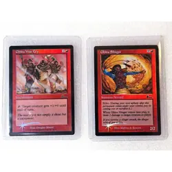 1999 Magic The Gathering Urza's Legacy Foil #77 Ghitu Slinger/Ghitu War Cry #78 - Image 3