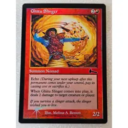 1999 Magic The Gathering Urza's Legacy Foil #77 Ghitu Slinger/Ghitu War Cry #78 - Image 5