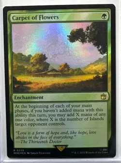 Carpet of Flowers, Doctor Who Magic the Gathering MTG, Foil, (229) - Image 1