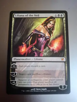 Liliana of the Veil Innistrad Regular Black Planeswalker MP - Image 1