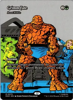 Grimm Fate - Beast Within (Borderless) 75 Marvel Universe Eternal-Legal NM - Image 1