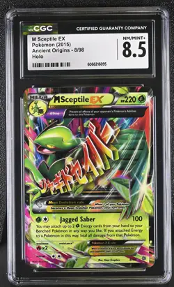 CGC 8.5 M Sceptile EX 2015 Ancient Origins 8/98 Holo Pokemon Card - Image 1