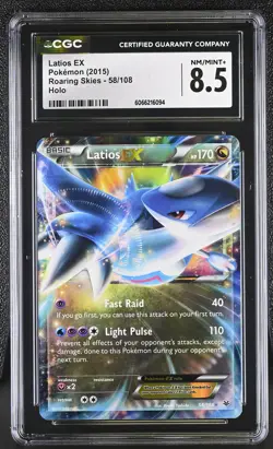 CGC 8.5 Latios EX 2015 Roaring Skies 58/108 Holo Pokemon Card - Image 1