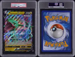 PSA 10 2023 POKEMON SWORD & SHIELD CROWN ZENITH JUMBO #100 RAYQUAZA V - Image 3