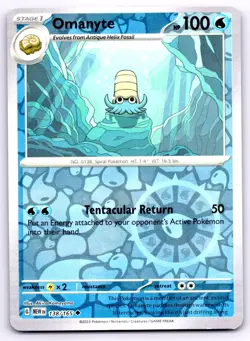 Pokemon Omanyte SV: Scarlet & Violet 151 (MEW) Uncommon Reverse Holofoil 138/165 - Image 1