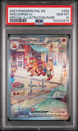 2023 POKEMON PAL EN-PALDEA EVOLVED ILLUSTRATION RARE #258 SKELEDIRGE EX PSA 10 - Image 1