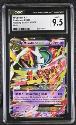 CGC 9.5 MINT+ M Gallade EX 2015 Roaring Skies 35/108 Holo Pokemon Card - Image 1
