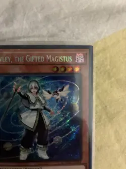 Yu-Gi-Oh Crowley, the Gifted Magistus 1st Edition Secret Rare Card BLMM-EN044 - Image 3