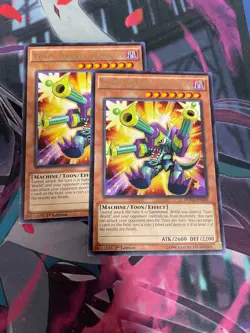 YUGIOH - TOON BARREL DRAGON X2 - RARE - DOCS - 1ST ED - NM - Image 1