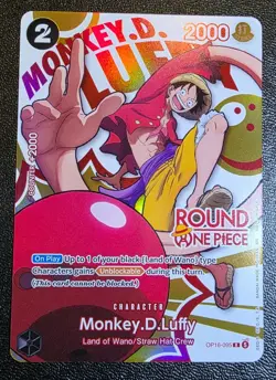 ROUND 1 ONE PIECE PROMO MONKEY D LUFFY OP16-095 ENGLISH | ROUND ONE ONE PIECE - Image 1