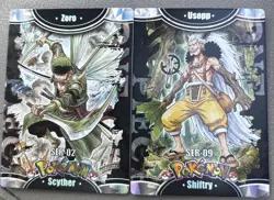 Pokemon Mengka 2.0 - Scyther x Zoro One Piece SER-02 - Non TCG Get Both - Image 1