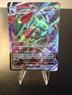 Pokemon TCG Rayquaza VMAX Holo Ultra Rare Card Evolving Skies 111/203 NM - Image 1