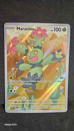 Pokemon Maractus Black Bolt Illustration Card 93/86 Rare - Image 1