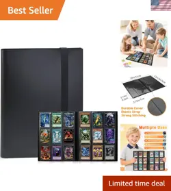 Trading Card Binder 9 Pocket, 360 Card Waterproof Folder with Side Loading Sl... - Image 1