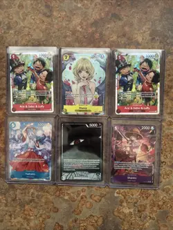One Piece Carrying On His Will (OP13) 6 Card Lot - Image 1