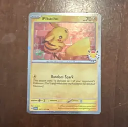 Pokemon TCG Pikachu 051/162 Misc Cards & Products Promo Cosmo Holo EN 70HP - Image 1