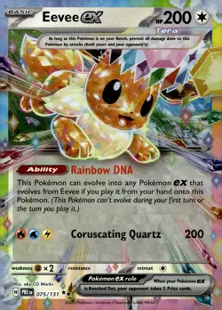 Eevee ex #075/131 SV: Prismatic Evolutions Near Mint or Better - Pokemon Card - Image 1
