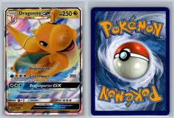 Dragonite GX 37/70 Holo GX Rare Dragon Majesty Pokemon Card Holo Lightly Played - Image 3
