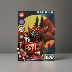 Bakugan Battle Brawlers Pyrus 🔥 Saurus HSP Character Card BA090 - Image 1