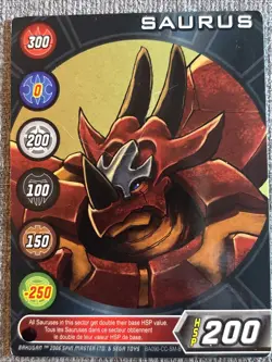 Bakugan Battle Brawlers Pyrus 🔥 Saurus HSP Character Card BA090 - Image 3