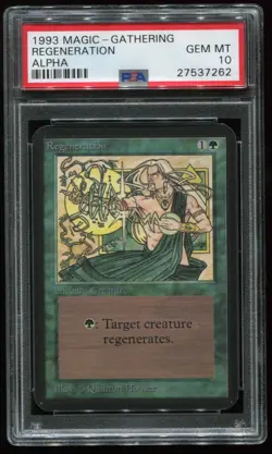 MTG Magic The Gathering Alpha - Regeneration - PSA 10 Gem Mint (Pop 22) - Image 1
