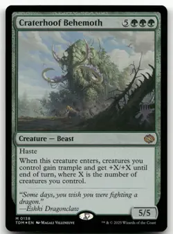 Craterhoof Behemoth #138 (Foil) (NM) Tarkir Dragonstorm PPTDM Magic MTG - Image 1