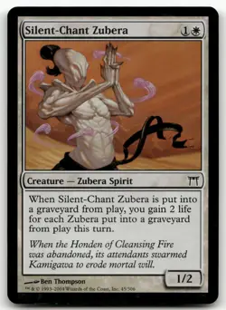 Silent-Chant Zubera #45 (Foil) (LP) Champions of Kamigawa CHK Magic MTG - Image 1