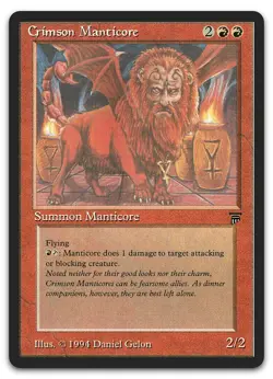 Crimson Manticore (NM) Legends LEG Magic MTG - Image 1