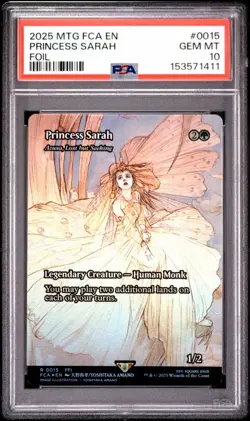 2025 MTG FINAL FANTASY: THROUGH THE AGES FOIL #0015 PRINCESS SARAH PSA 10 - Image 1