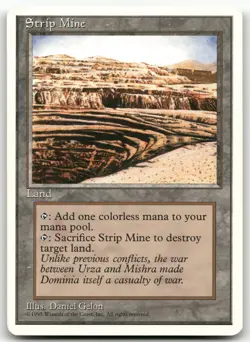Strip Mine #189 (NM) Fourth Edition 4ED Magic MTG - Image 1
