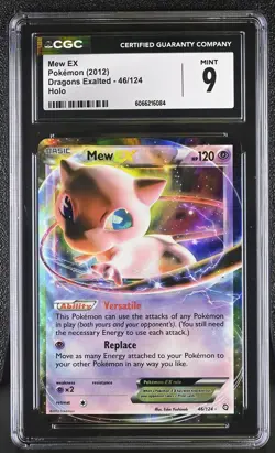 CGC 9 MINT Mew EX 2012 Dragons Exalted 46/124 Holo Pokemon Card - Image 1