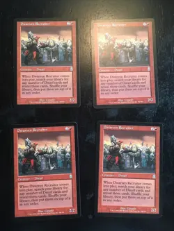 MTG: Dwarven Recruiter x4 from Odyssey - Image 1
