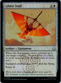 Glider Staff 22 Uncommon Avatar: The Last Airbender Magic: The Gathering Foil NM - Image 1