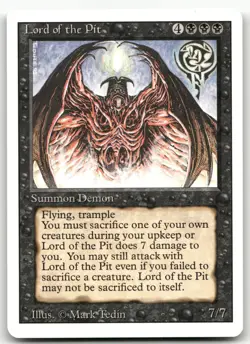 Lord of the Pit (NM) Revised Edition 3ED Magic MTG - Image 1