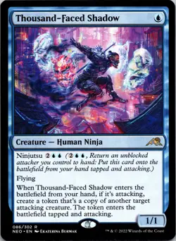 Thousand-Faced Shadow 86 Rare Kamigawa: Neon Dynasty MTG NM - Image 1