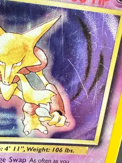 Alakazam - Base Set - 1/102 - Holo Rare - HP/Damaged - Pokemon - Image 3