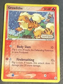Growlithe - Legend Maker - 55/92 - Stamped Reverse Holo - LP/MP - Pokemon - Image 1