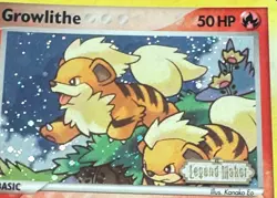 Growlithe - Legend Maker - 55/92 - Stamped Reverse Holo - LP/MP - Pokemon - Image 2