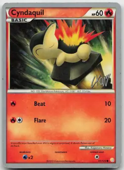 Pokemon Cyndaquil (Christopher Kan) 61/123 World Championship Decks MP Himeno - Image 1