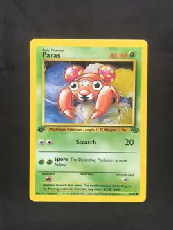 Pokemon Cards: Jungle 1st Edition Common: Paras 59/64 - Image 1