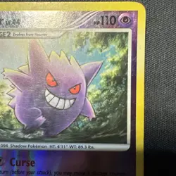 2009 Pokemon Gengar Lv.44 16/99 PLATINUM Arceus REVERSE HOLO - Image 3