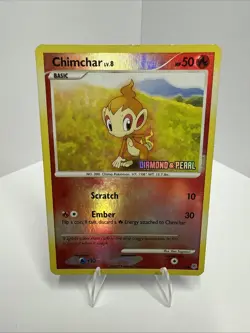 Pokemon TCG Chimchar 76/130- Diamond & Pearl Reverse Holo Stamped BK Promo - Image 1