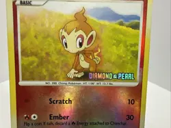 Pokemon TCG Chimchar 76/130- Diamond & Pearl Reverse Holo Stamped BK Promo - Image 3