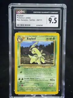 Bayleef #29 1st Edition Neo Genesis 2000 Pokemon CGC 9.5 🍃 - Image 1