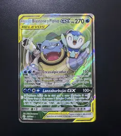 Pokemon TCG Blastoise y Piplup GX 215/236 Secret Rare Holo ❗SPANISH❗270 HP - Image 1