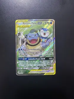 Pokemon TCG Blastoise y Piplup GX 215/236 Secret Rare Holo ❗SPANISH❗270 HP - Image 2