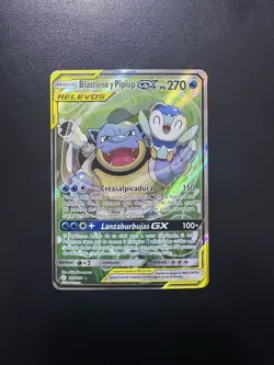 Pokemon TCG Blastoise y Piplup GX 215/236 Secret Rare Holo ❗SPANISH❗270 HP - Image 3