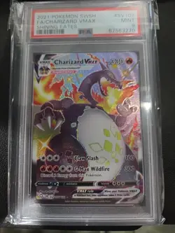 PSA 9 - Pokemon Card - Shining Fates SV107/SV122 - CHARIZARD VMAX (shiny) MINT - Image 1