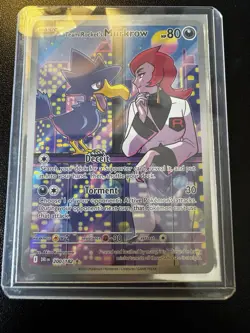 Team Rocket’s Murkrow 200/182 Illustration Rare Destined Rivals Pokemon TCG - Image 1