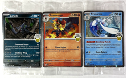 Pokemon Pitch Black Stamped Promos SEALED- Set of 3- Zarude Armarouge Primarina - Image 1